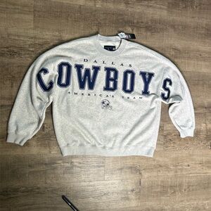 Abercrombie & Fitch Dallas COWBOYS Retro Stitched Sweatshirt NFL TEAM APPAREL